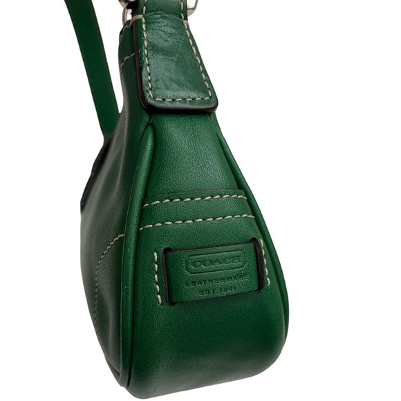 Coach Y2K Demi Hampton Green Leather Mini Hobo Bag Buckle 7542 Vintage 2005 RARE - Picture 5 of 12